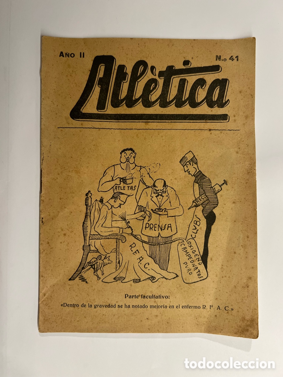 Colecionismo desportivo: ATL&Eacute;TICA, Revista Quincenal No.41, Deportes: Futbol, Boxeo, Atletismo.. Barcelona (a.1918)