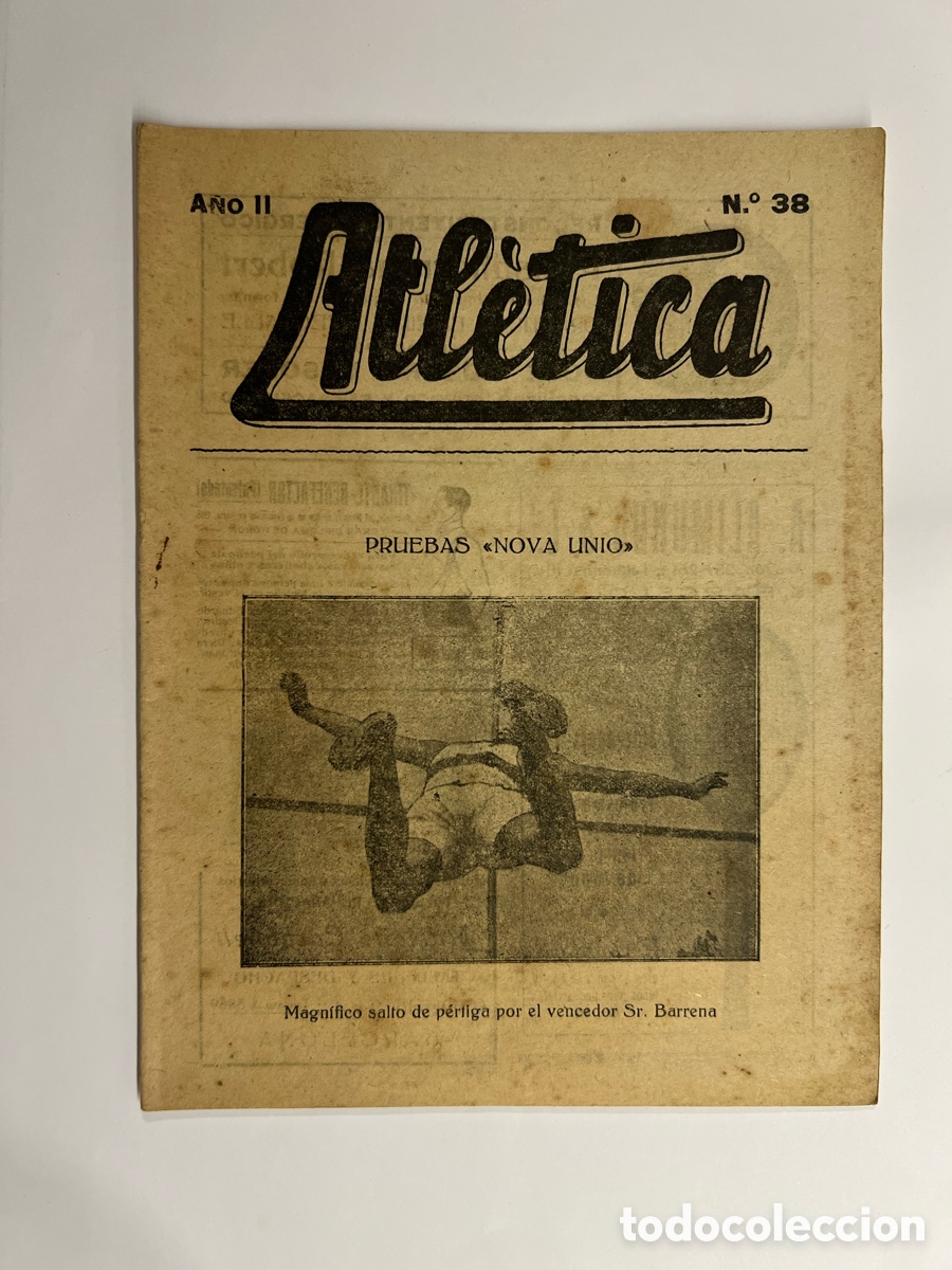 Coleccionismo deportivo: ATL&Eacute;TICA, Revista Quincenal No.38, Campeonatos Atl&eacute;ticos de Catalu&ntilde;a y Espa&ntilde;a. Barcelona (a.1918)