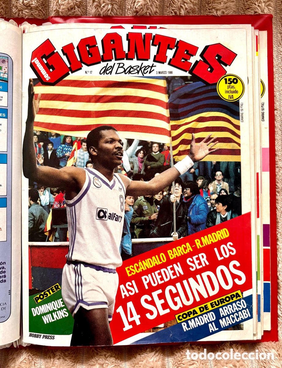 Coleccionismo deportivo: Revista Gigantes del Basket N&ordm; 17 (3 Marzo 1986) - Impecable | Con P&oacute;ster INTACTO WILKINS