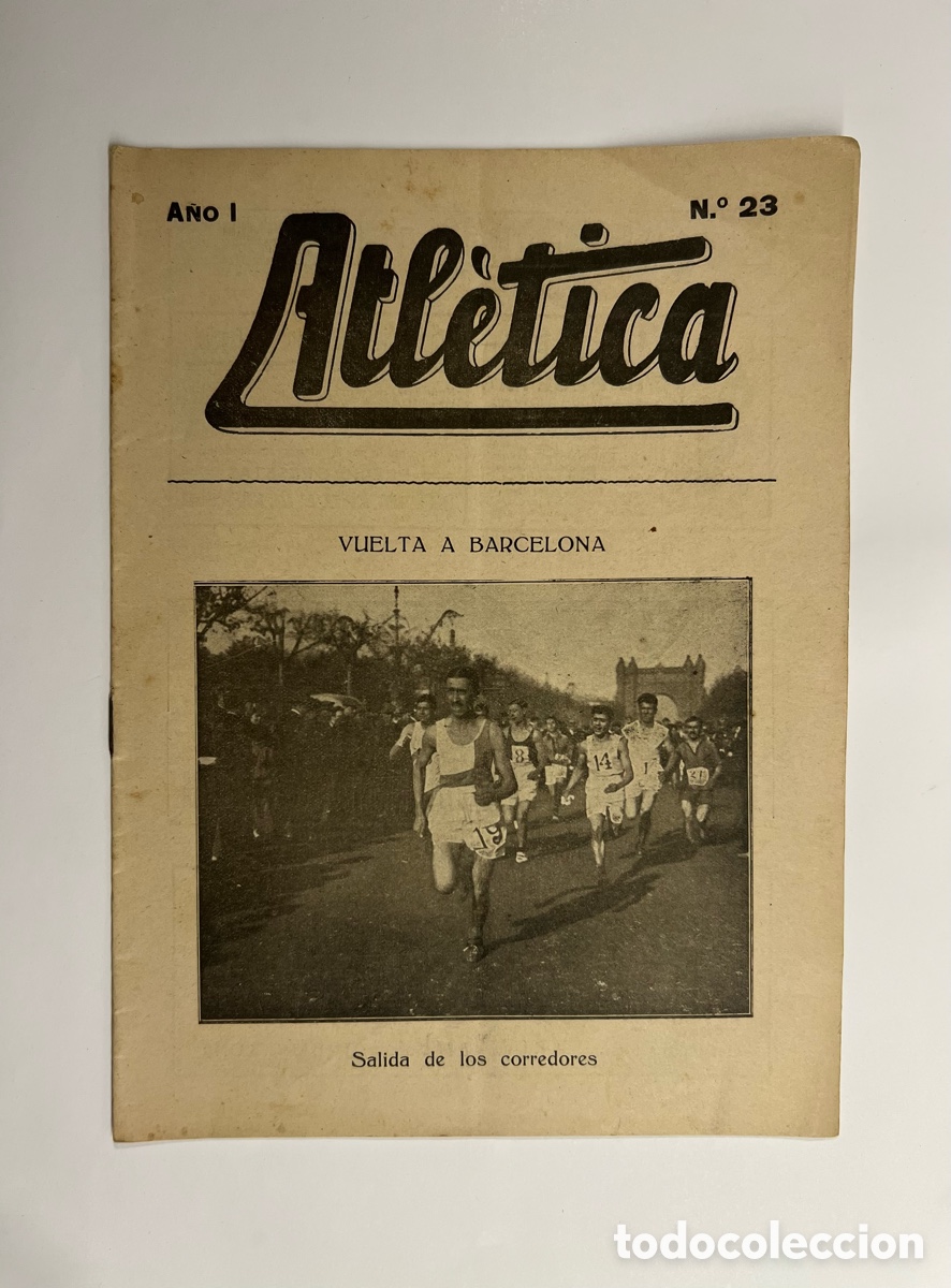Coleccionismo deportivo: ATL&Eacute;TICA, Revista Quincenal No.23, Atletismo: Vuelta a Barcelona.. Hockey, Boxeo. Barcelona (a.1917)