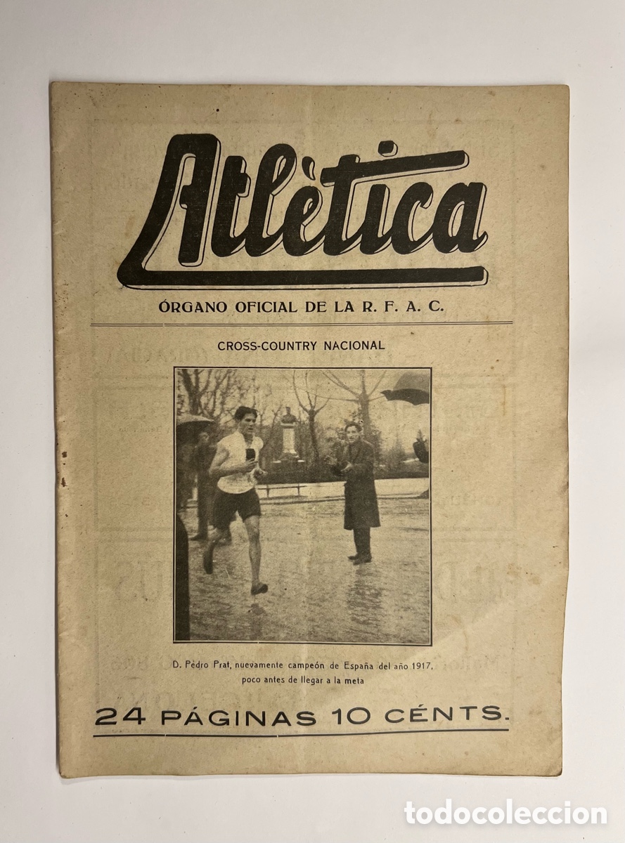 Coleccionismo deportivo: ATL&Eacute;TICA, Revista No.4, CROSS-COUNTRY NACIONAL D. Pedro Prat, nuevamente campe&oacute;n de Espa&ntilde;a
