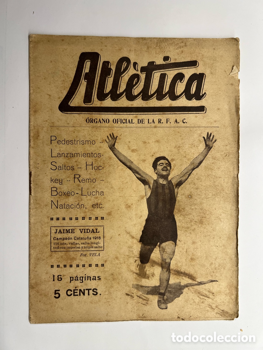 Coleccionismo deportivo: ATL&Eacute;TICA, Revista No.1, Pedestrismo, Saltos, Lanzamientos, Hockey, Remo, Boxeo, Lucha Nataci&oacute;n..,