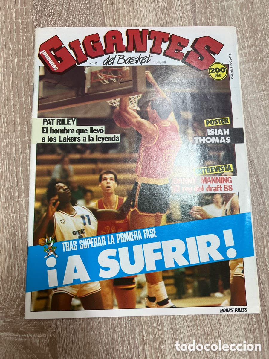 Collectionnisme sportif: REVISTA GIGANTES N&ordm; 140 POSTER ISIAH THOMAS