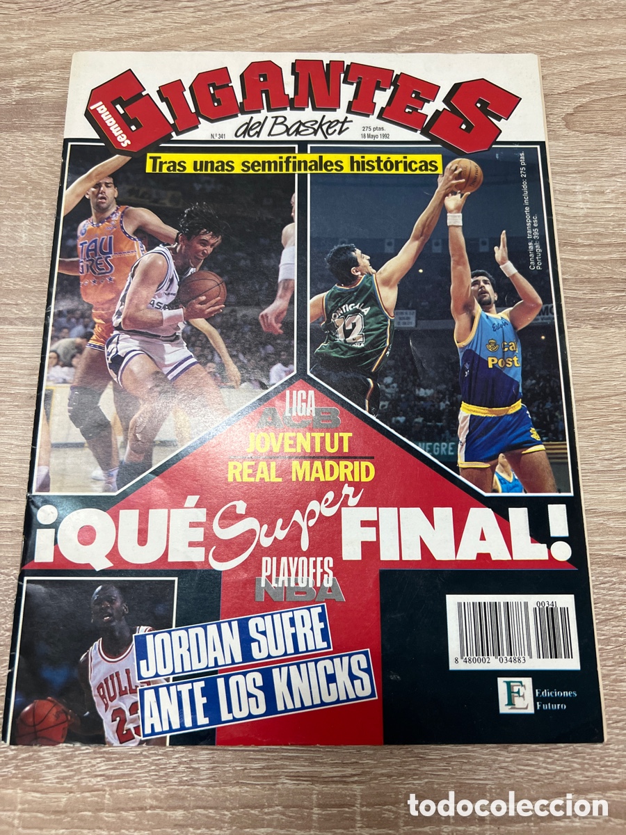Coleccionismo deportivo: REVISTA GIGANTES DEL BASKET N&ordm; 341 FINAL JUVENTUD REAL MADRID POSTER MARK JACKSON