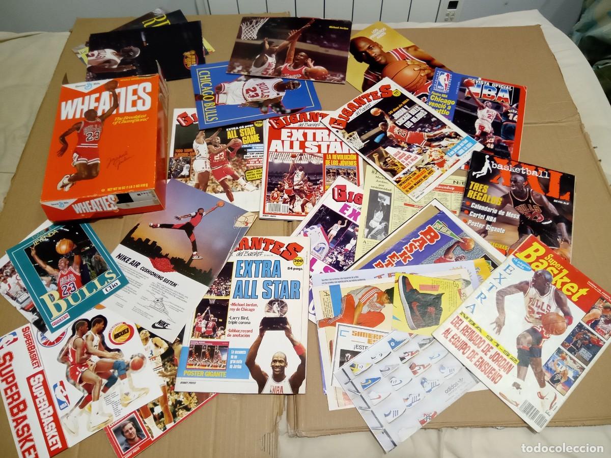 Coleccionismo deportivo: REVISTAS PEGATINAS ANUNCIOS MICHAEL JORDAN GIGANTES DEL BASKET SUPERBASKET 1985 ROOKIE NBA LOTE