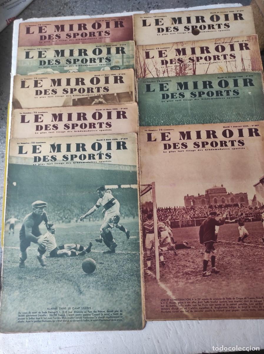 Collezionismo sportivo: 9 revistas deportes LE MIROIR DES SPORTS 1936 , sobre todo ciclismo