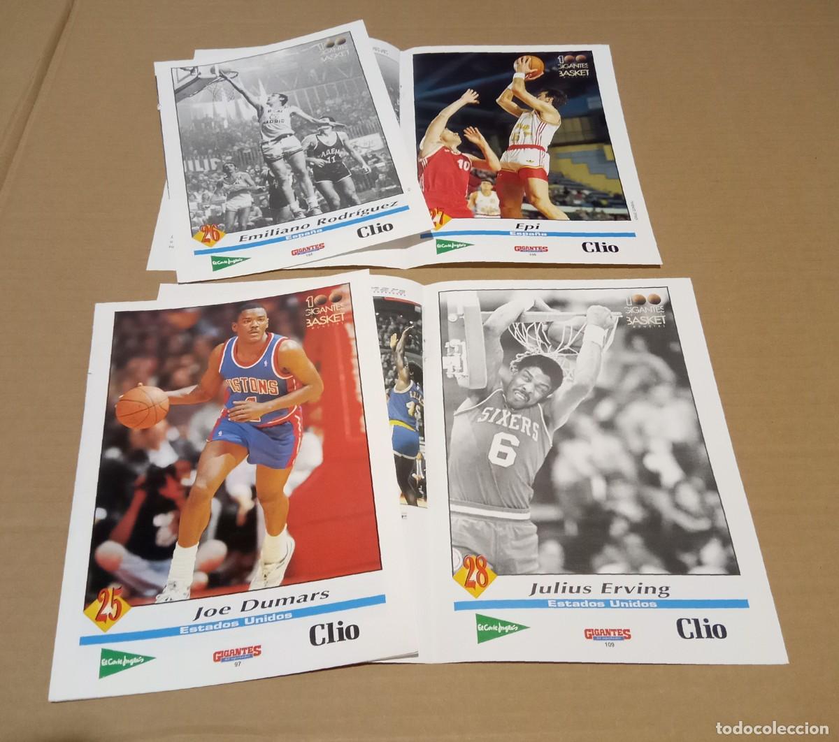 Coleccionismo deportivo: Fasc&iacute;culo Ficha Gigantes Del Basket Joe Dumars Emiliano Rodr&iacute;guez Epi Julius Erving 1994 NBA ACB