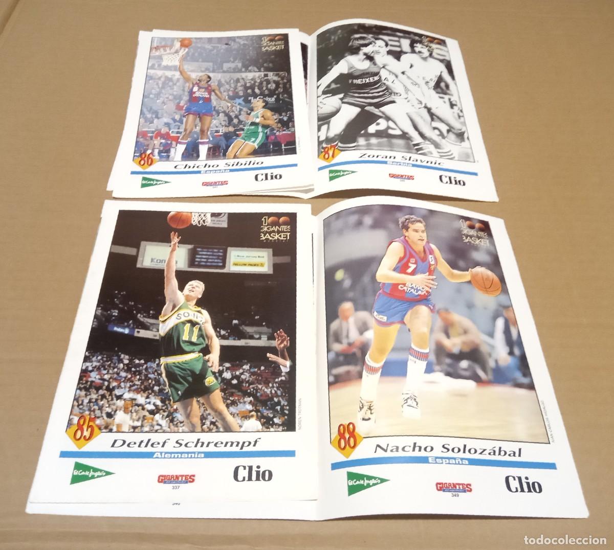 Coleccionismo deportivo: Fasc&iacute;culo Ficha Gigantes Del Basket Detlef Schrempf Sibilio Zoran Slavnic Nacho Solozabal 1994