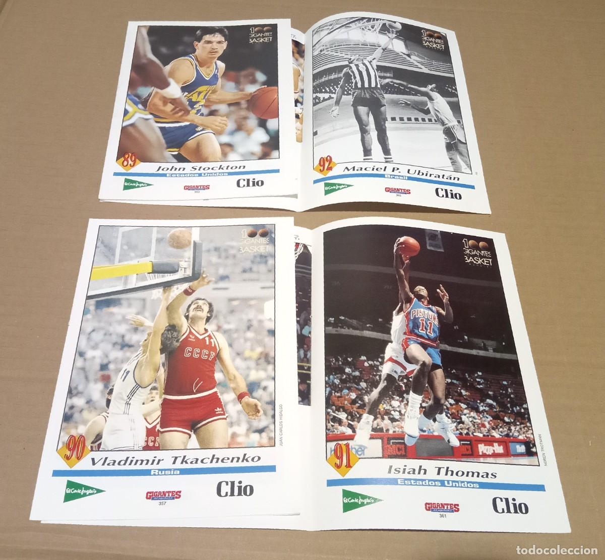 Coleccionismo deportivo: Fasc&iacute;culo Ficha Gigantes Del Basket Tachenko Tkachenko John Stockton Isiah Thomas Ubiratan 1994 NBA