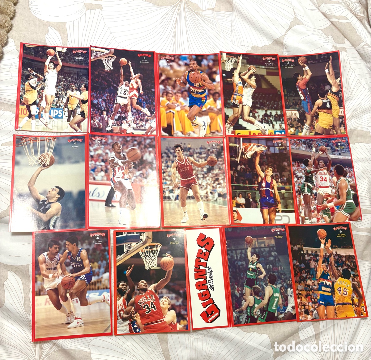 Sports collectibles: Lote 15 S&uacute;per Pegatinas Gigantes Revista Gigantes del Basket (1987/1988) - &iexcl;Nuevas Sin Pegar!-