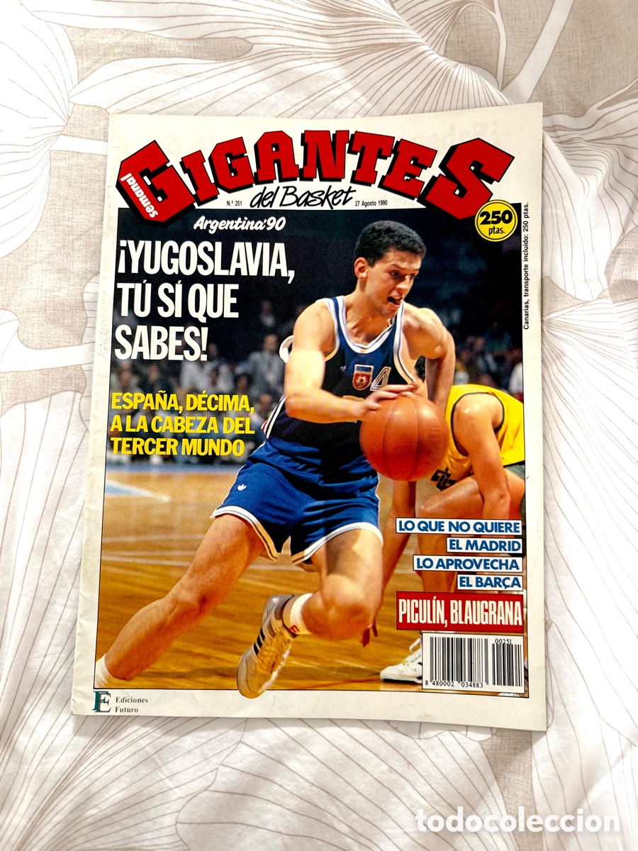 Coleccionismo deportivo: JOYA - UNICA Revista Gigantes 251 (1990) Drazen Petrovic - Mundial Yugoslavia