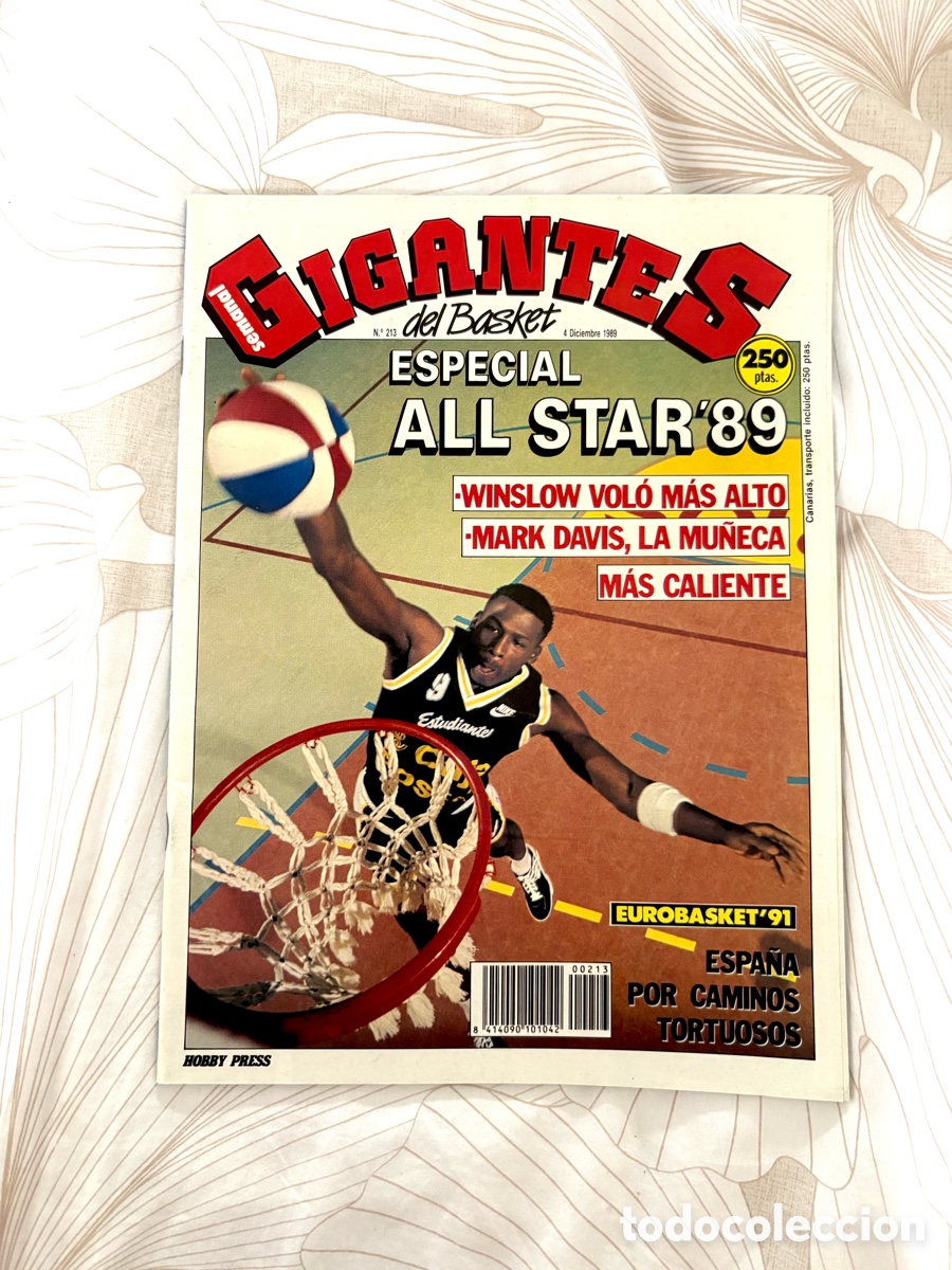 Coleccionismo deportivo: Revista Gigantes 213 (1989) Especial All Star ACB Rickie Winslow - Mark Davis