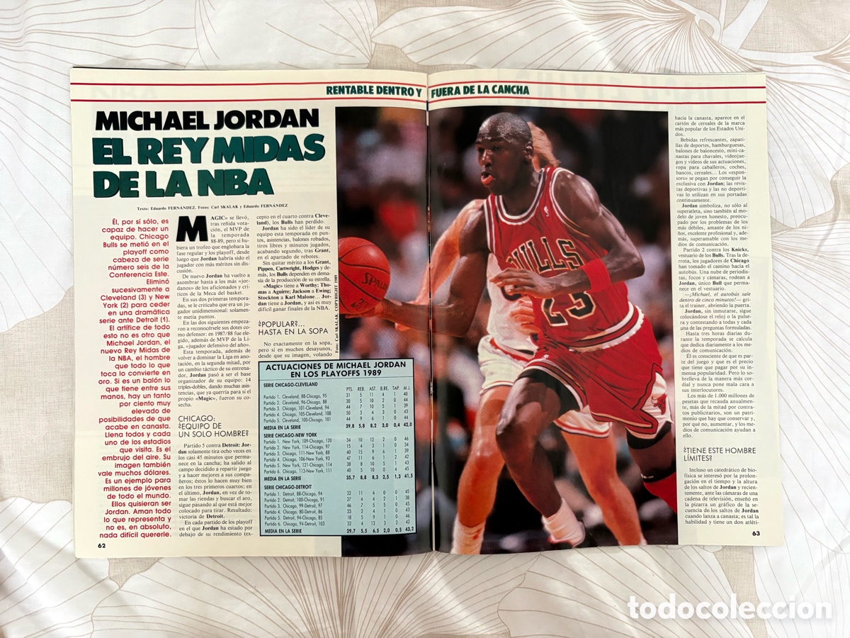Coleccionismo deportivo: Revista Gigantes 189 (1989) Especial Finales NBA Pistons Lakers - REPORTAJE JORDAN