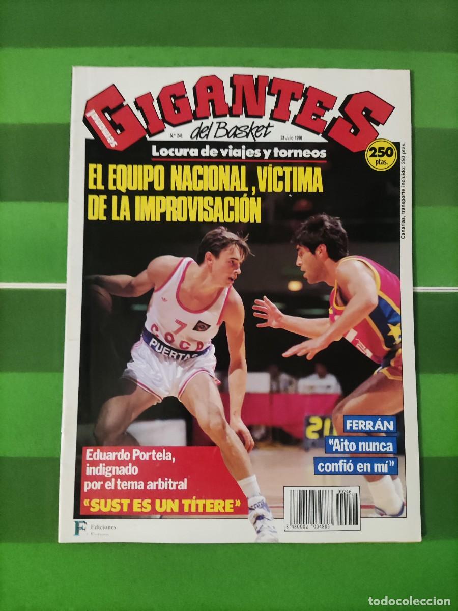 Colecionismo desportivo: 246 Revista Gigantes del basket 1990 Eduardo Portela / Ferr&aacute;n