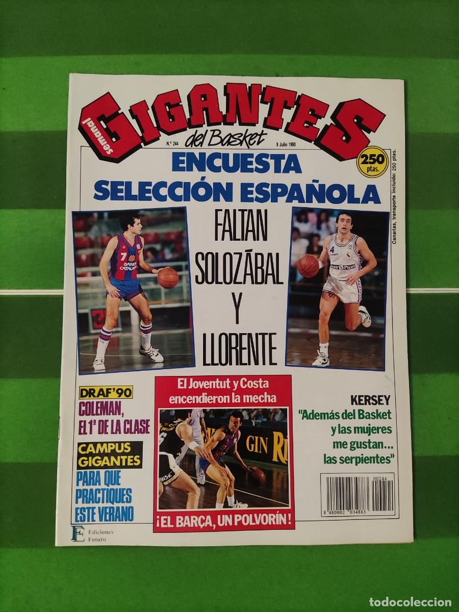 Colecionismo desportivo: 244 Revista Gigantes del basket 1990 Draf' 90 Coleman / Kersey / Joventut y Costa