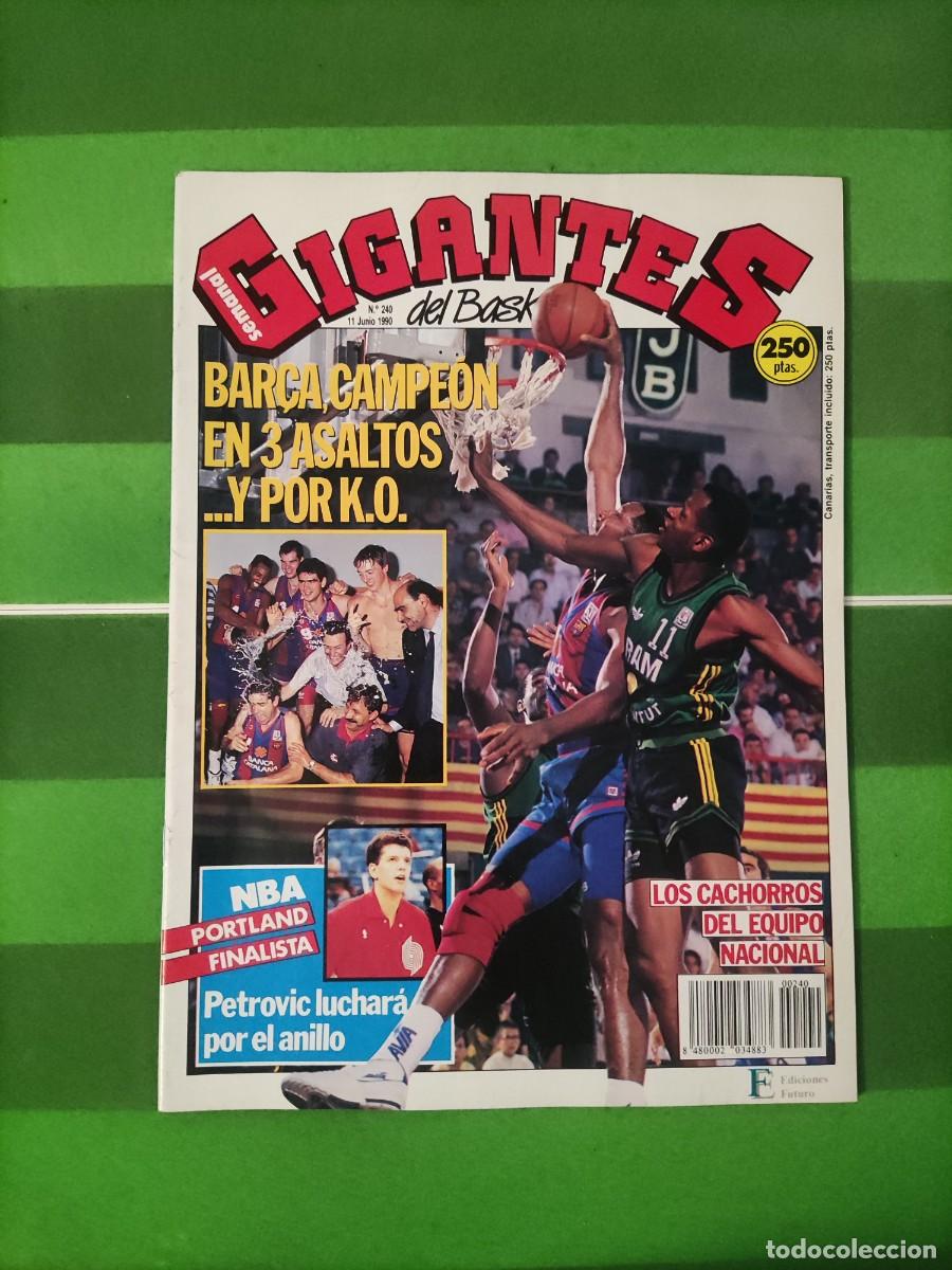 Coleccionismo deportivo: 240 Revista Gigantes del basket 1990 Bar&ccedil;a campe&oacute;n / Portland finalista, Petrovic