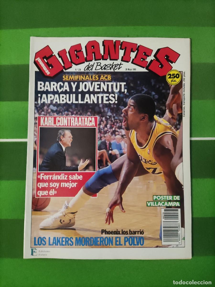 Coleccionismo deportivo: 238 Revista Gigantes del basket 1990 Semifinales ACB Bar&ccedil;a y Joventut / Phoenix barrio a Los Lakers