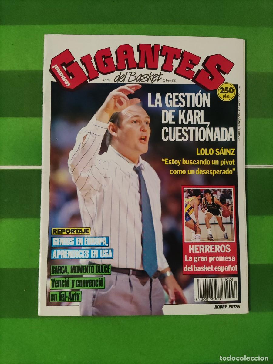 Coleccionismo deportivo: 220 Revista Gigantes del basket 1990 La gesti&oacute;n de Karl cuestionada / Lolo Sainz / Herreros promesa