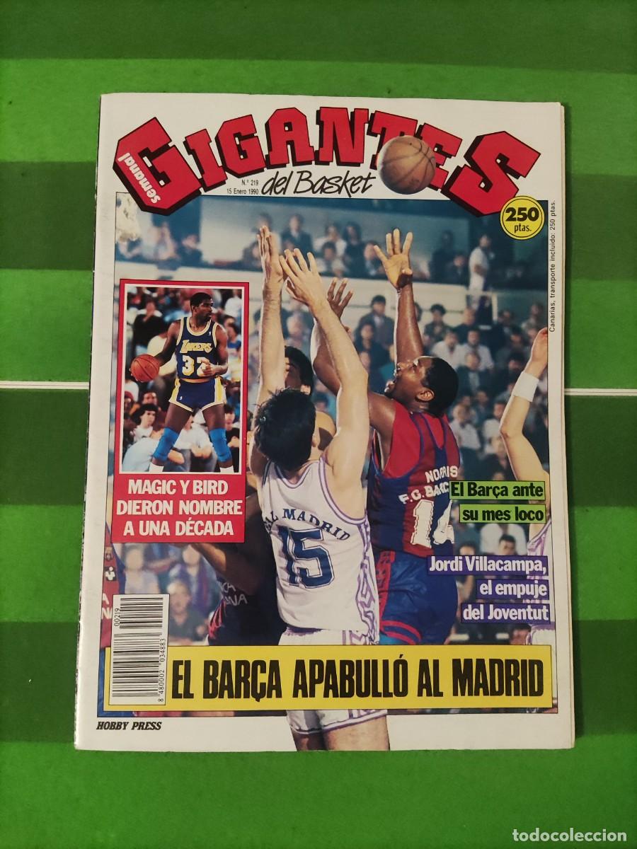 Collezionismo sportivo: 219 Revista Gigantes del basket 1990 Magic y Bird / Bar&ccedil;a apabull&oacute; al Madrid / Jordi Villacampa