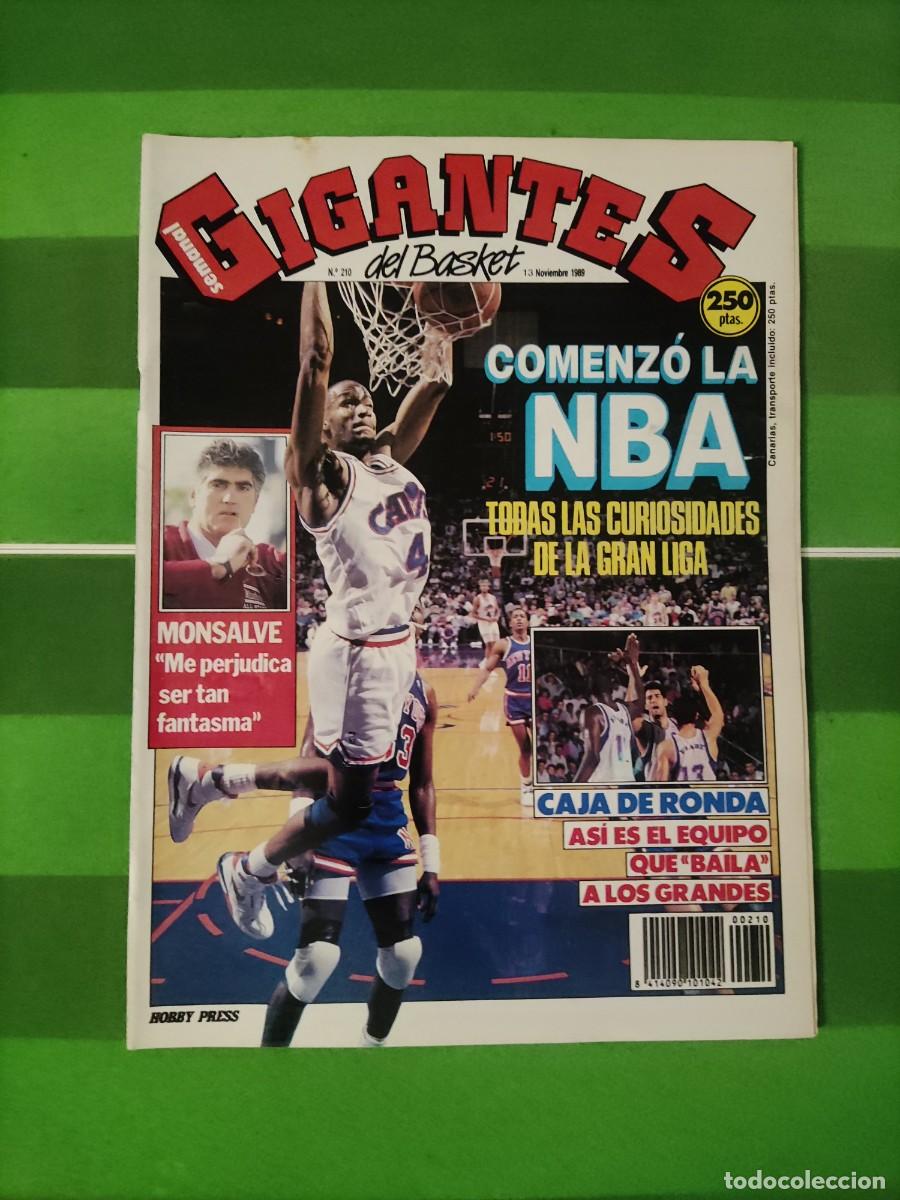 Coleccionismo deportivo: 210 Revista Gigantes del basket 1989 Comenz&oacute; la NBA / Caja de Ronda / Monsalve