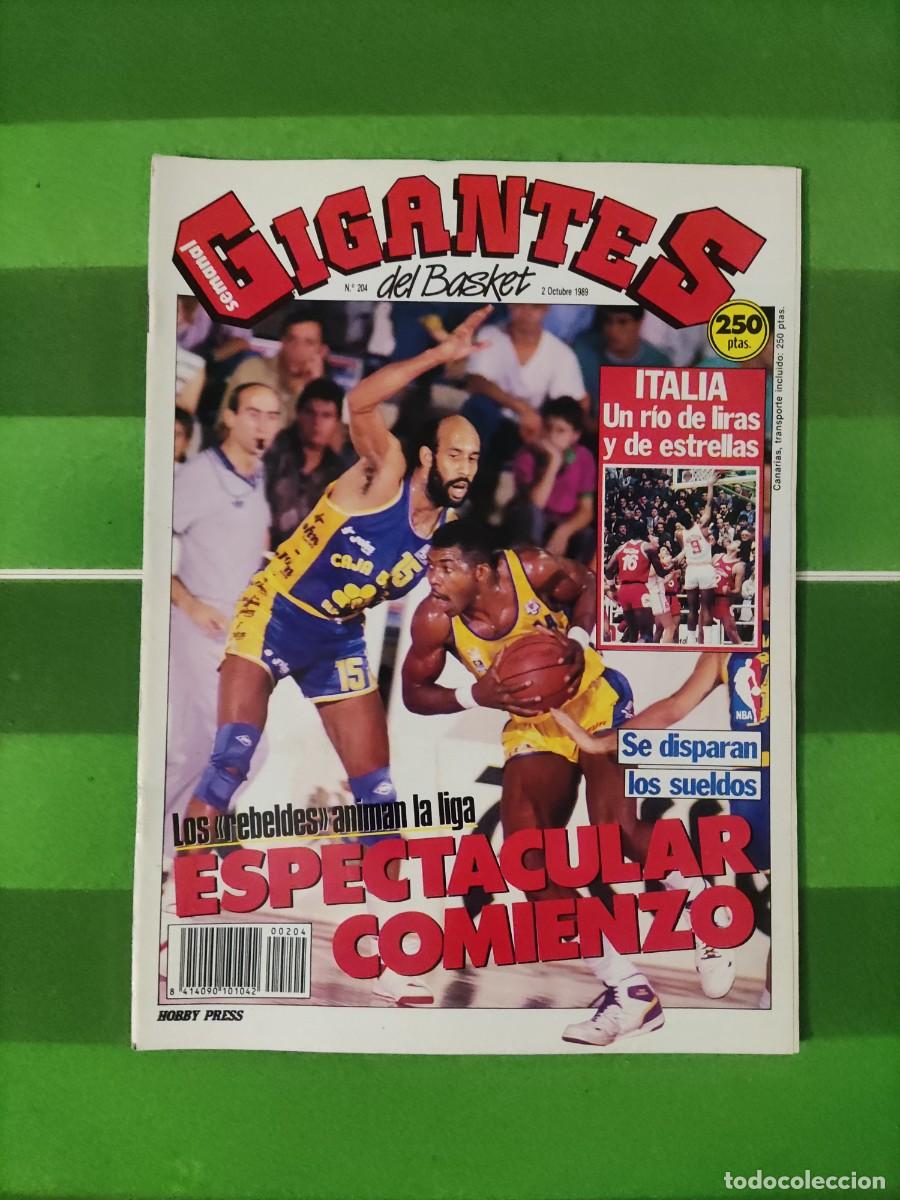 Coleccionismo deportivo: 204 Revista Gigantes del basket 1989 Espectacular comienzo / Italia Rio de Liras y estrellas