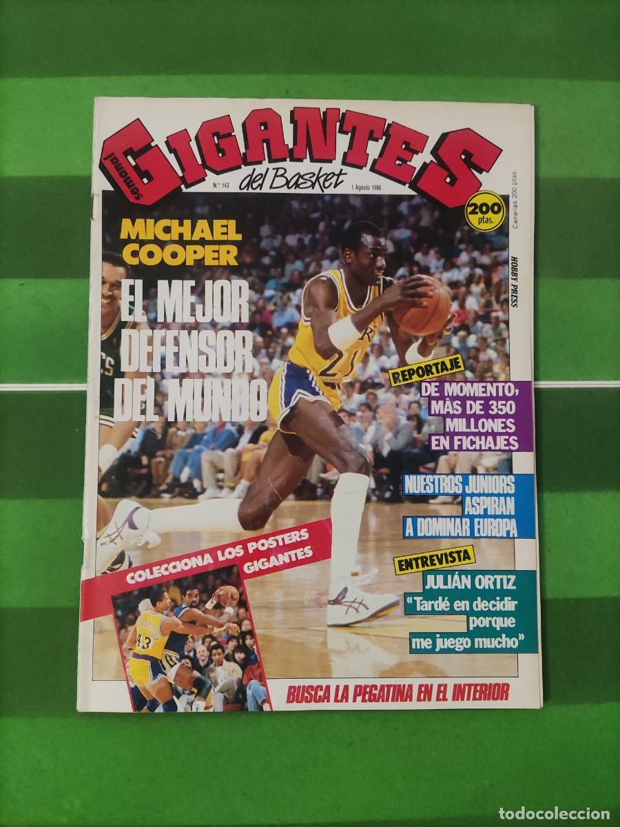 Coleccionismo deportivo: 143 Revista Gigantes del basket 1988 Michael Cooper / Juli&aacute;n Ortiz