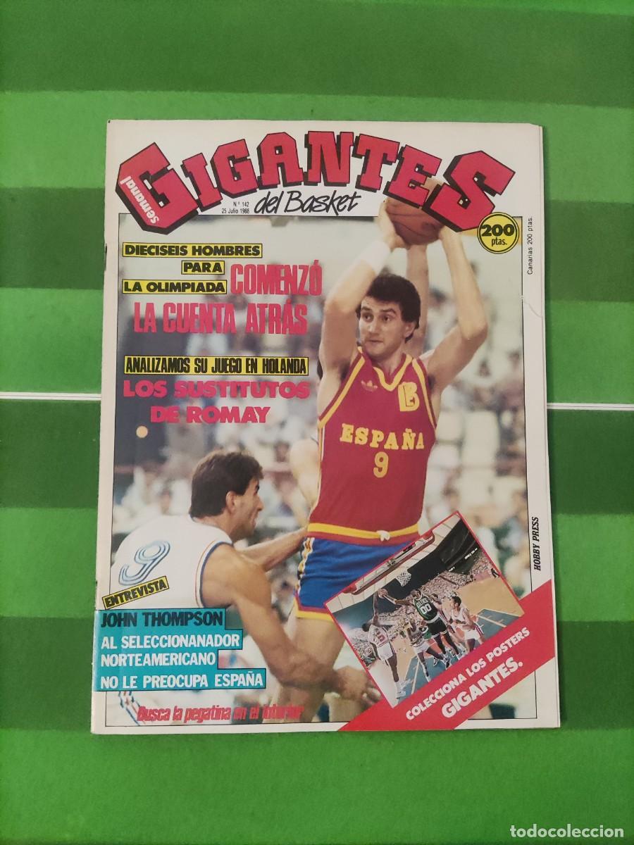 Coleccionismo deportivo: 142 Revista Gigantes del basket 1988Olimpiada / John Thompson / Pegatina 11 Nicos Gallis