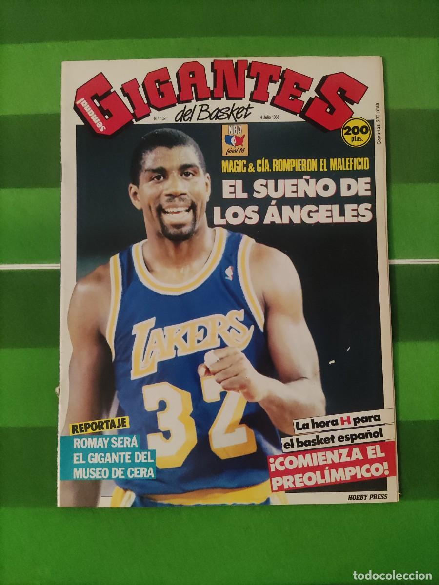Coleccionismo deportivo: 139 Revista Gigantes del basket 1988 Magic Los Lakers / Romay 0 / Preol&iacute;mpico