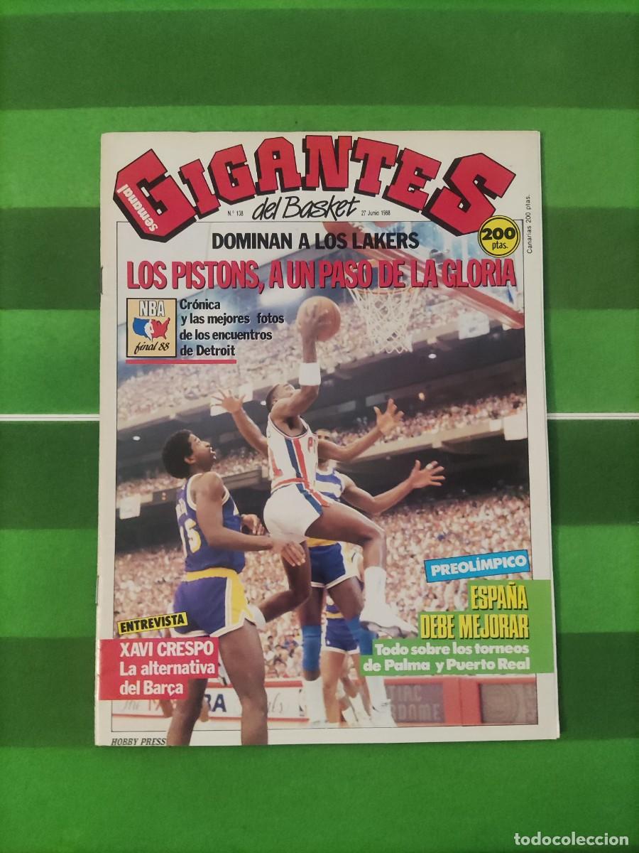 Sammelleidenschaft Sport: 138 Revista Gigantes del basket 1988 Pistons - Los Lakers / Xavi Crespo / Preol&iacute;mpico
