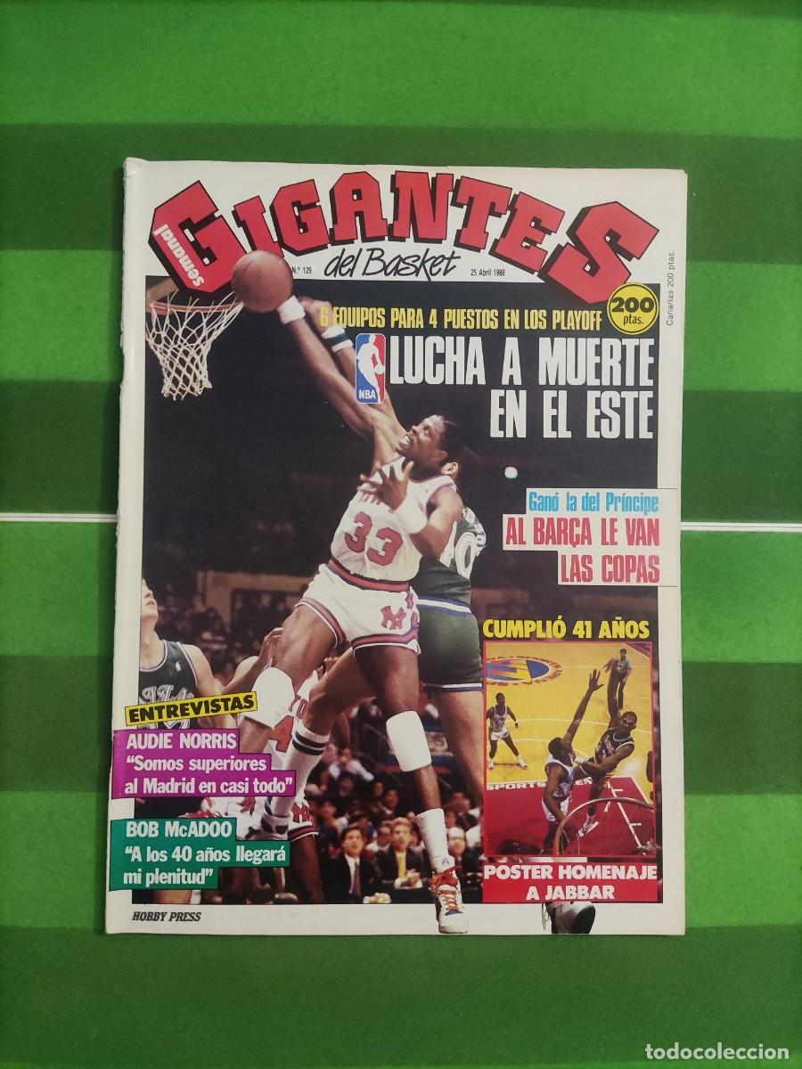 Coleccionismo deportivo: 129 Revista Gigantes del basket 1988 Playoff NBA / Bar&ccedil;a gano la del Pr&iacute;ncipe / Audie Norris
