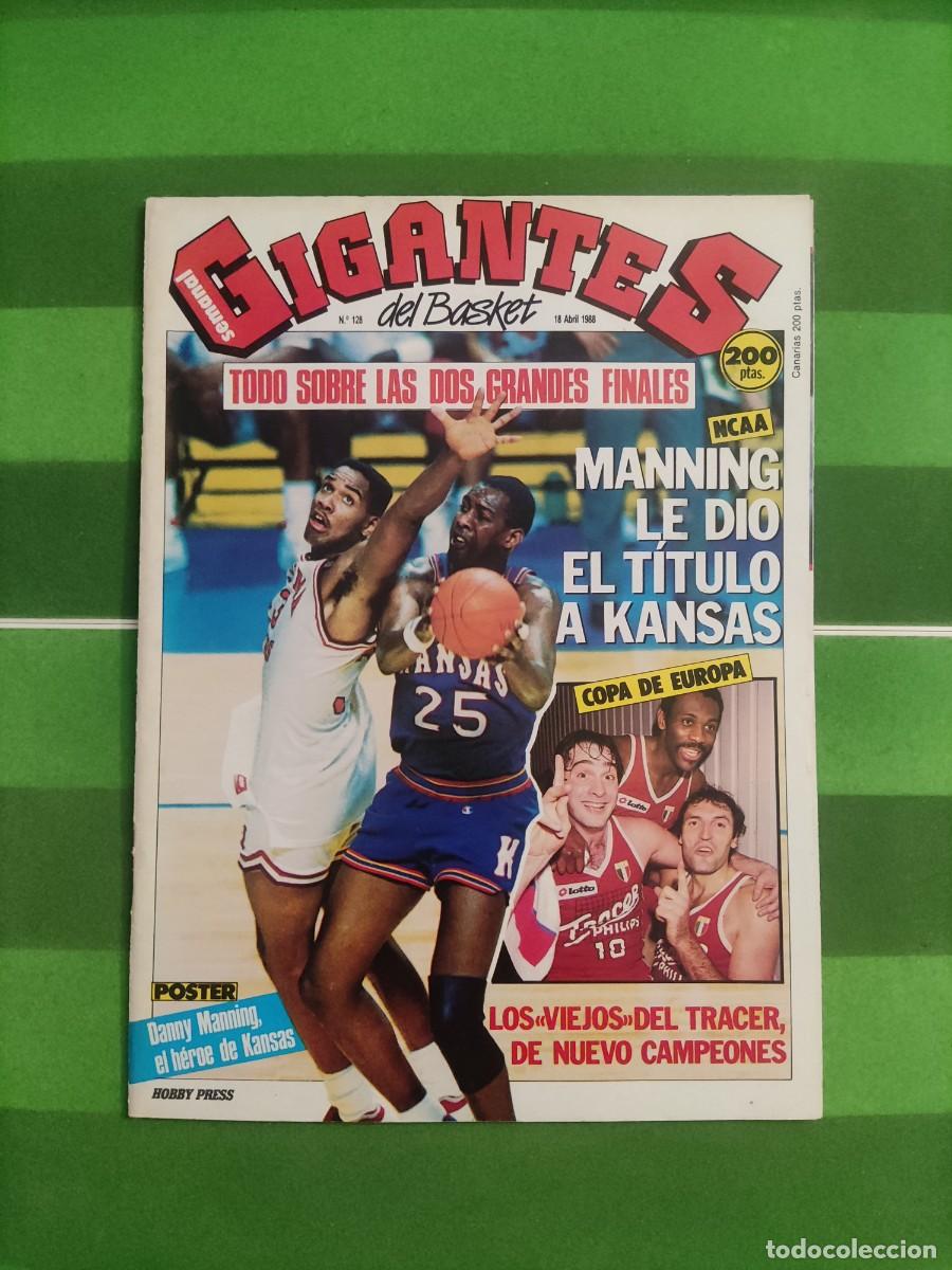 Coleccionismo deportivo: 127 Revista Gigantes del basket 1988 NCAA Kansas / Copa de Europa