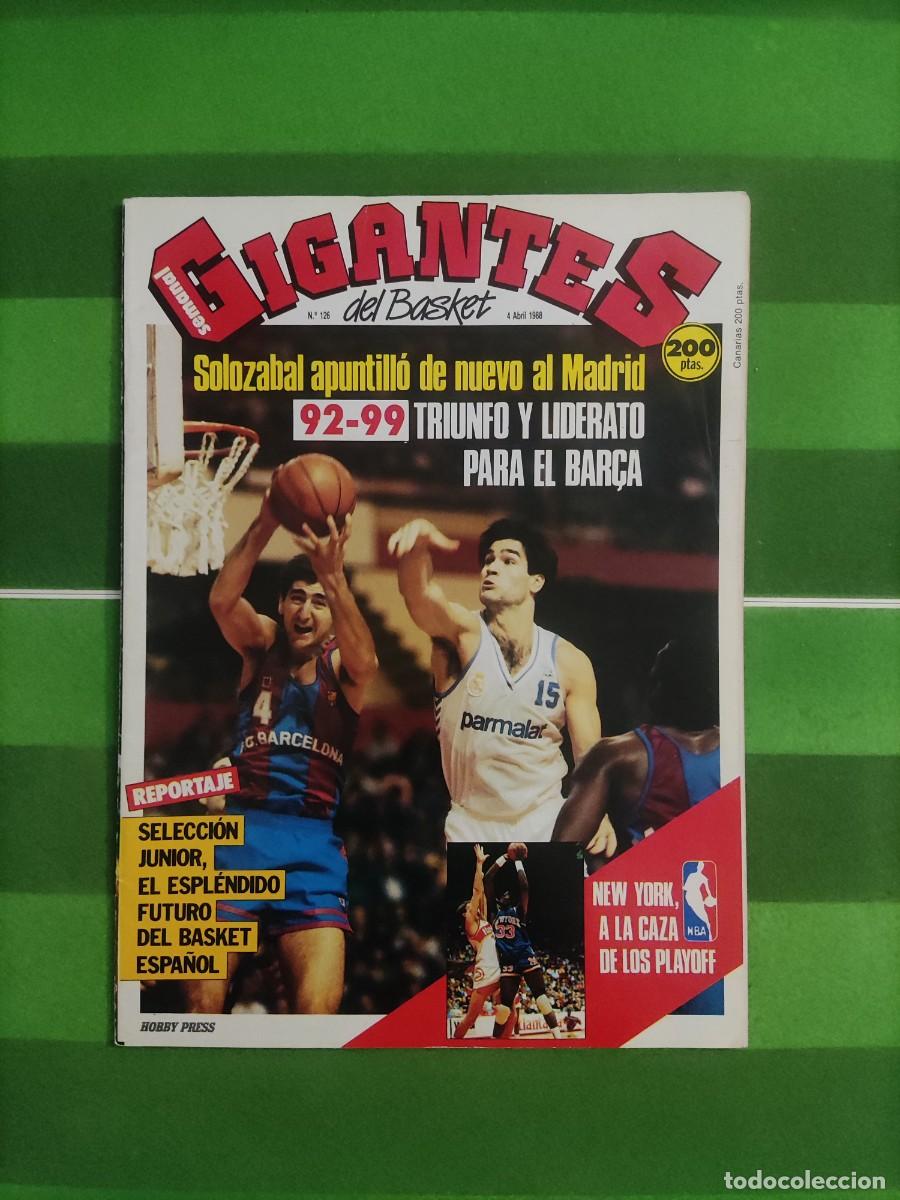 Collectionnisme sportif: 126 Revista Gigantes del basket 1988 Bar&ccedil;a gana al Madrid / Selecci&oacute;n Junior / New York playoff
