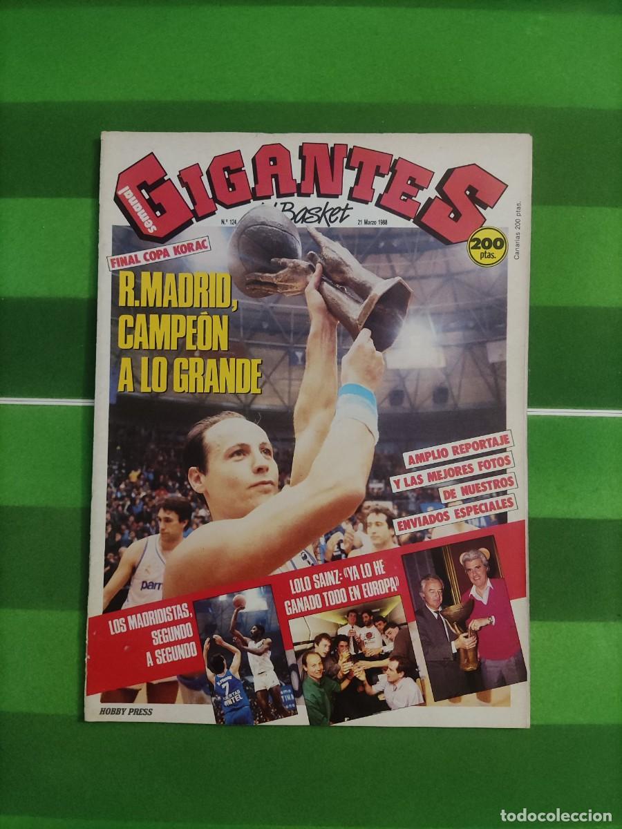 Coleccionismo deportivo: 124 Revista Gigantes del basket 1988 Real Madrid campe&oacute;n Copa Korac
