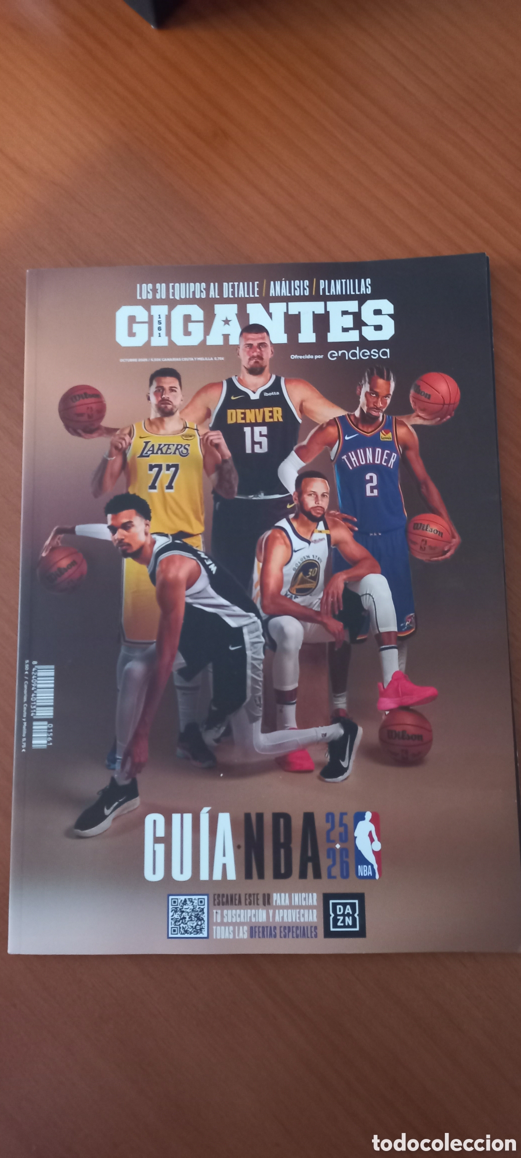 Collezionismo sportivo: Gigantes octubre 2025 gu&iacute;a NBA 25/26