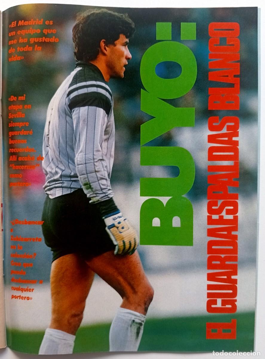 Coleccionismo deportivo: REPORTAJE REVISTA A&Ntilde;O 1986 PACO BUYO REAL MADRID SEVILLA