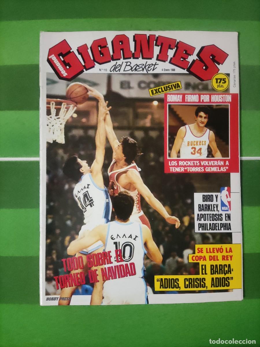 Coleccionismo deportivo: 113 Gigantes del basket 1988 Romay firm&oacute; por Houston / Bird y Barkley / Torneo de Navidad