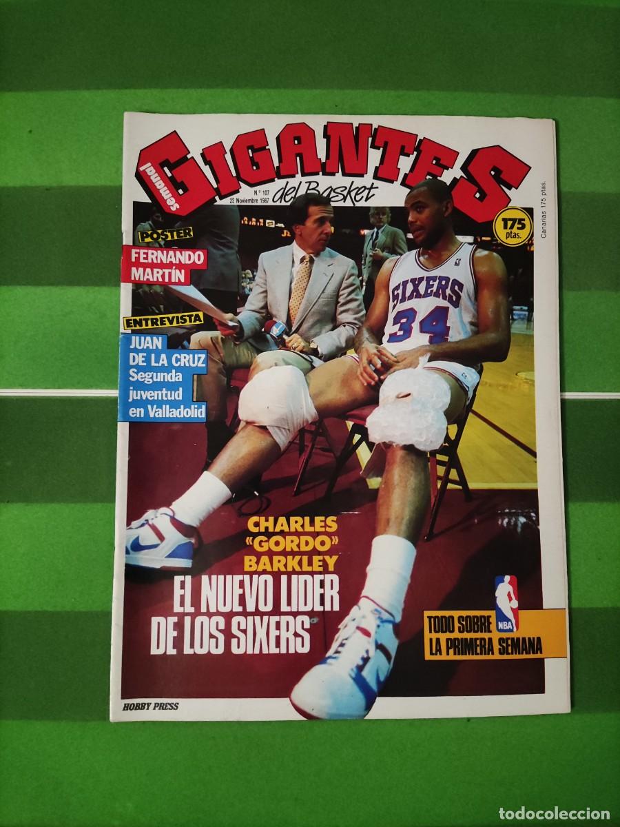 Sports collectibles: 107 Gigantes del basket 1987 Juan de la Cruz / Charles Barkley / Fernando Mart&iacute;n