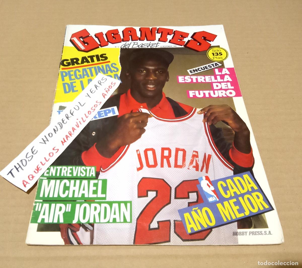 Sports collectibles: REVISTA MAGAZINE GIGANTES DEL BASKET #3 MICHAEL JORDAN ROOKIE NBA 1985 P&Oacute;STER SI INTERNATIONAL SHIP