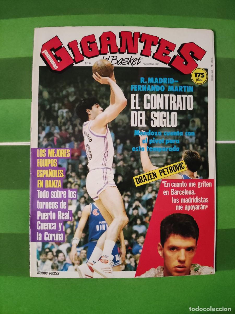 Coleccionismo deportivo: 96 Gigantes del basket 1987 Real Madrid Fernando Mart&iacute;n / Drazen Petrovic