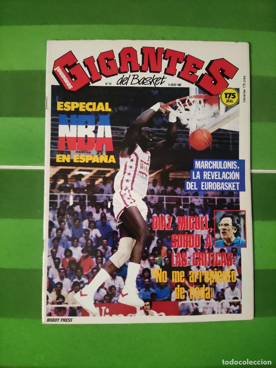 Coleccionismo deportivo: 87 Gigantes del basket 1987 Especial NBA en Espa&ntilde;a / Marchulonis / D&iacute;az Miguel