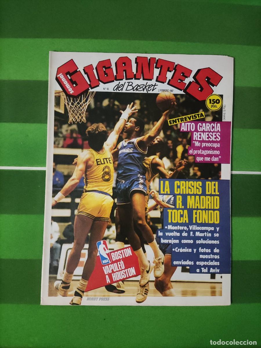 Collezionismo sportivo: 65 Gigantes del basket 1987 Aito Garc&iacute;a Reneses / Crisis del R. Madrid / Boston - Houston