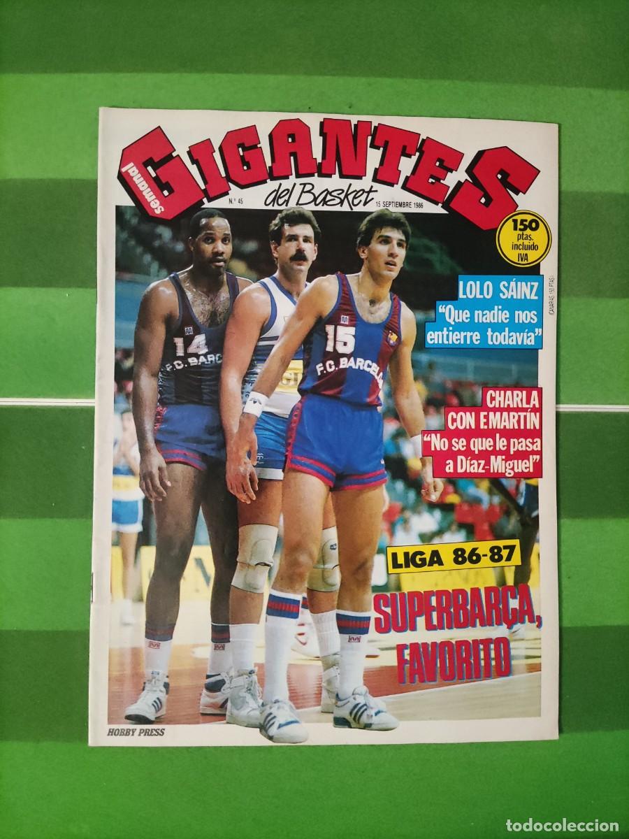 Coleccionismo deportivo: 45 Gigantes del basket 1986 Liga 86-87 Superbar&ccedil;a favorito / Lolo Sainz / Fernando Mart&iacute;n