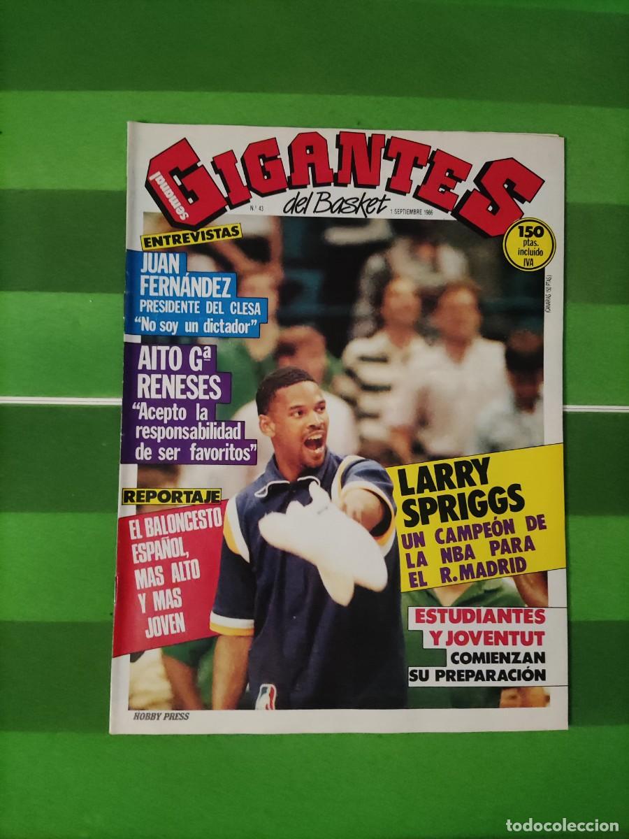 Coleccionismo deportivo: 43 Gigantes del basket 1986 Larry Spriggs / Juan Fern&aacute;ndez / Aitor G&ordf; Reneses