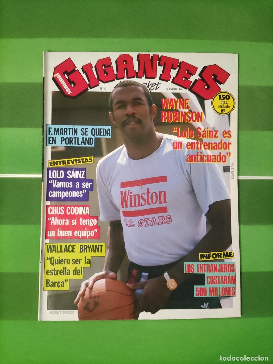 Coleccionismo deportivo: 42 Gigantes del basket 1986 Wayne Robinson / Fernando Mart&iacute;n / Lolo Sainz / Chus Codina