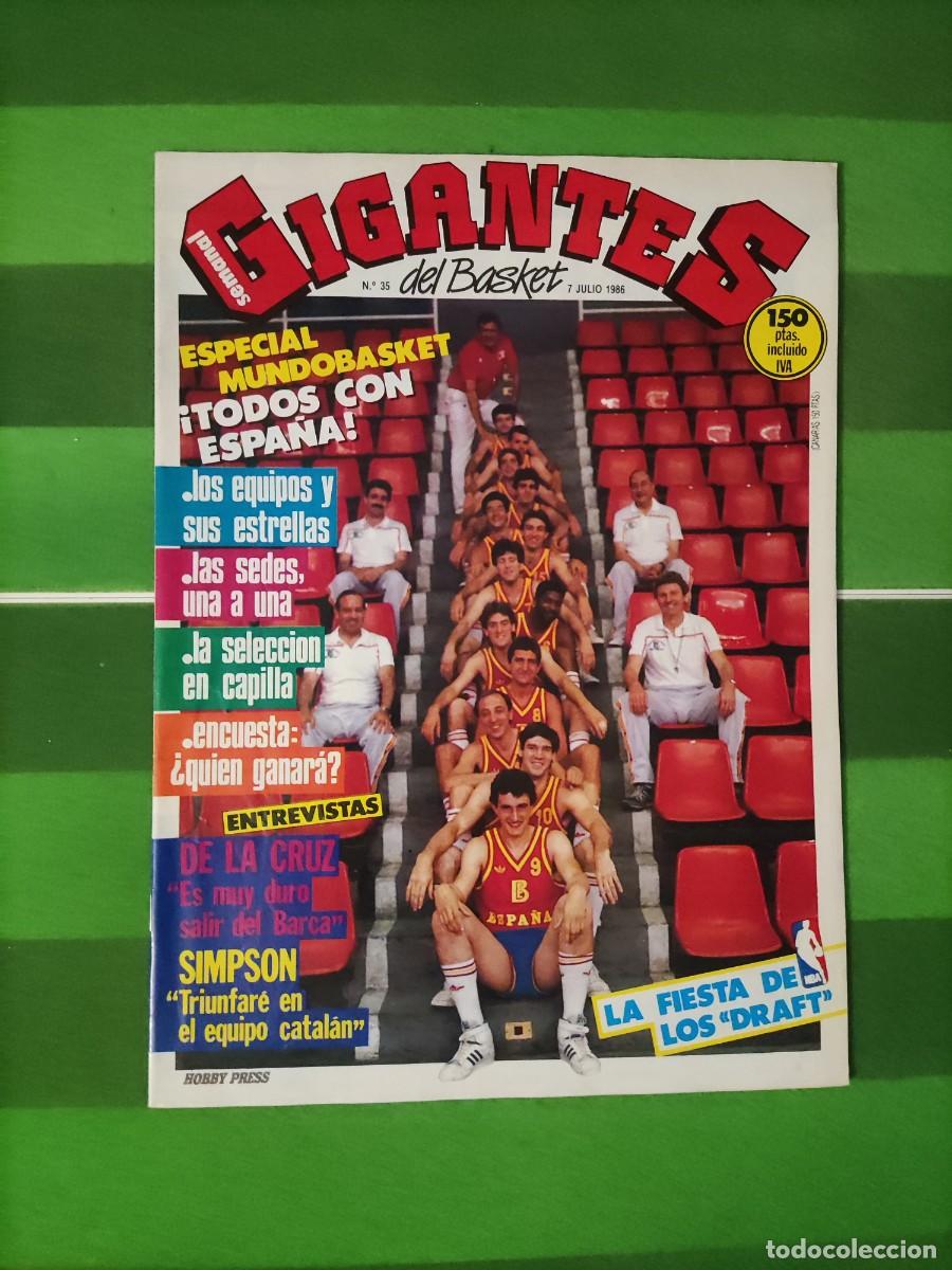 Collezionismo sportivo: 35 Gigantes del basket 1986 Especial Mundo basket / De la Cruz / La fiesta de los Draft