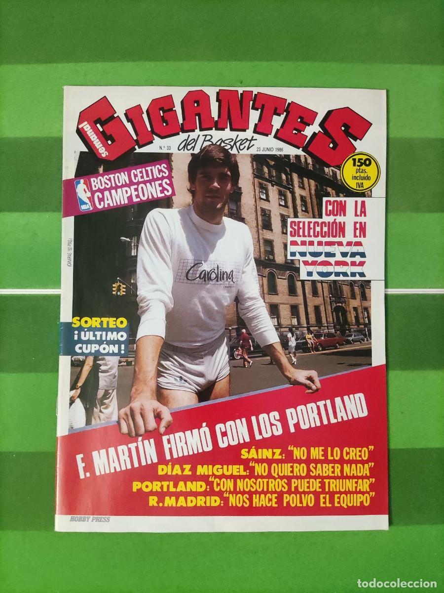 Sammelleidenschaft Sport: 33 Gigantes del basket 1986 La selecci&oacute;n en Nueva York / Fernando Mart&iacute;n / Boston Celtics campeones