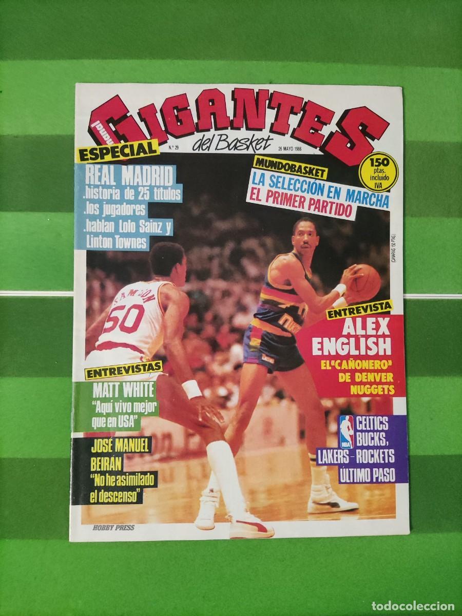 Colecionismo desportivo: 29 Gigantes del basket 1986 Mundobasket / Especial Real Madrid / Alex English / Matt White