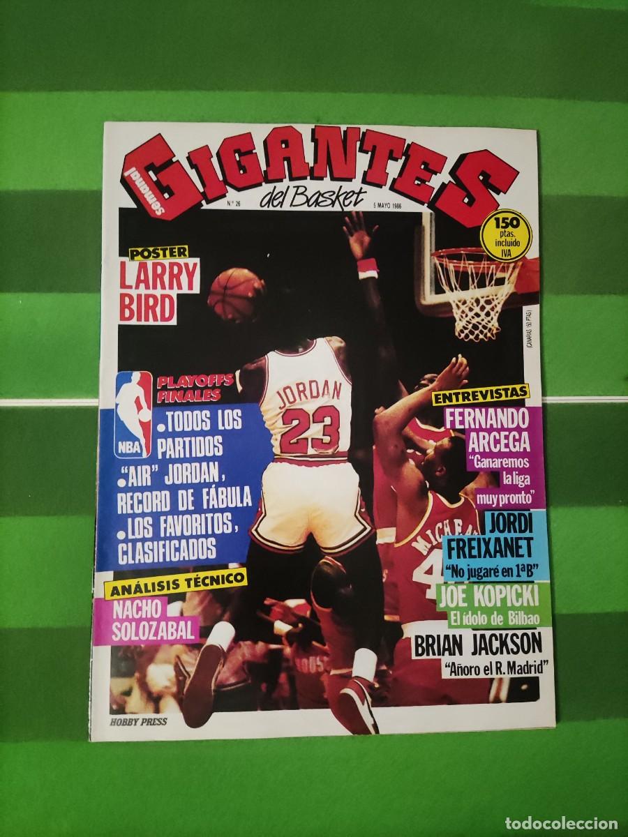 Coleccionismo deportivo: 26 Gigantes del basket 1986 Air Jordan record de f&aacute;bula / Playoff finales NBA / Larry Bird