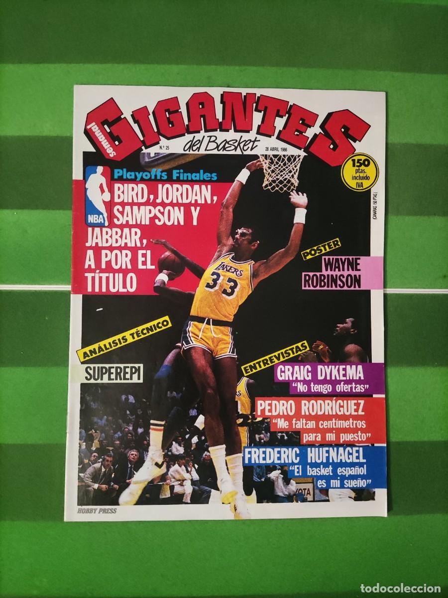 Coleccionismo deportivo: 25 Gigantes del basket 1986 Playoff finales NBA Bird, Jordan, Sampson y Jabbar a por el t&iacute;tulo