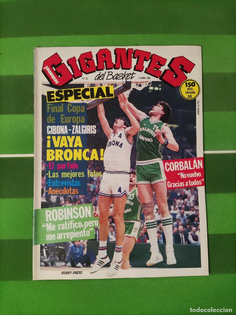 Coleccionismo deportivo: 23 Gigantes del basket 1986 Especial Final Copa de Europa / Robinson / Corbal&aacute;n